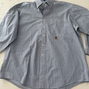 Tommy Hilfiger Men's Blue and White Striped Shirt